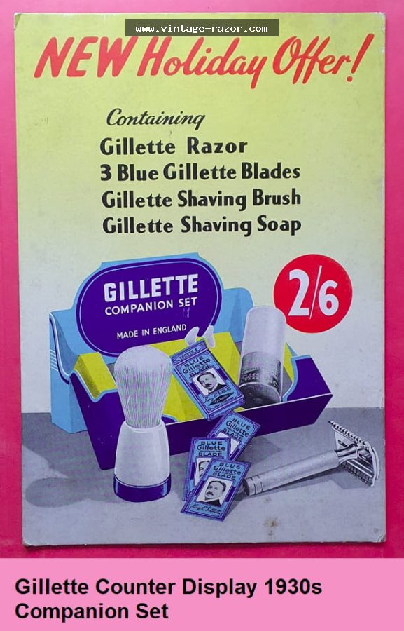 Gillette Counter Display Companion Set 1930s