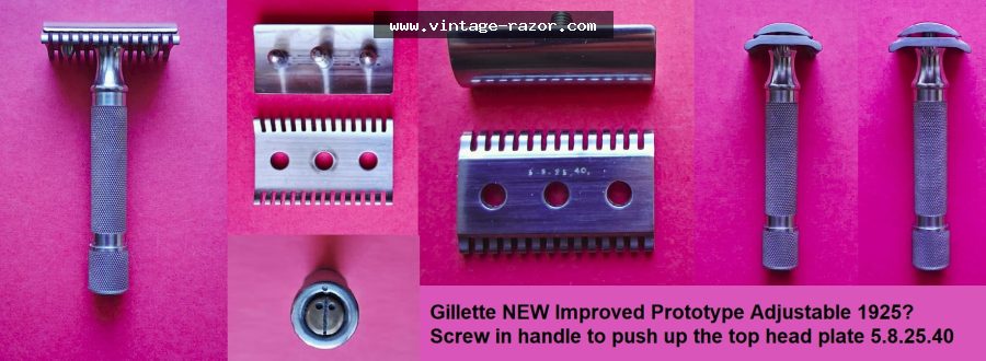 Gillette New Improved Adjustable Prototype 1925