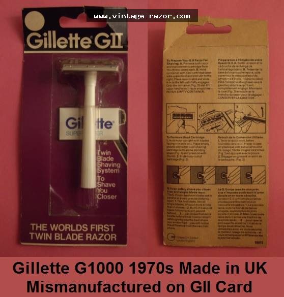Gillette G1000 Misproduction 1970s