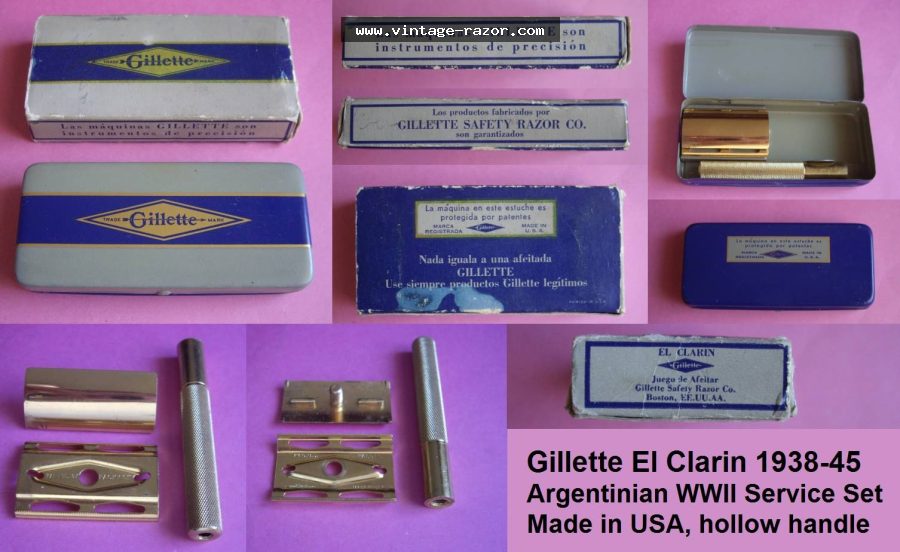 Gillette El Clarin Argentina Service Set WWII 1938