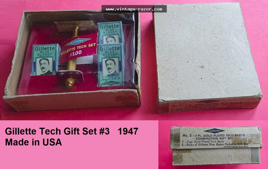 Gillette #3 Gift Set 1947