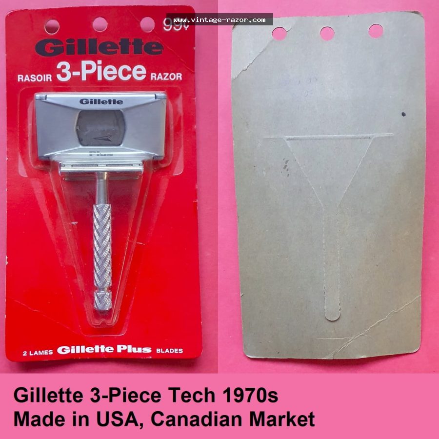 Gillette 3-Piece Tech 1970s
