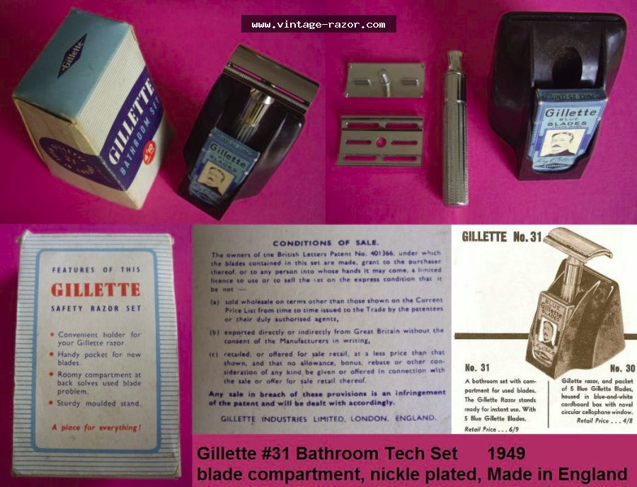 Gillette #38 Bathroom Set 1949