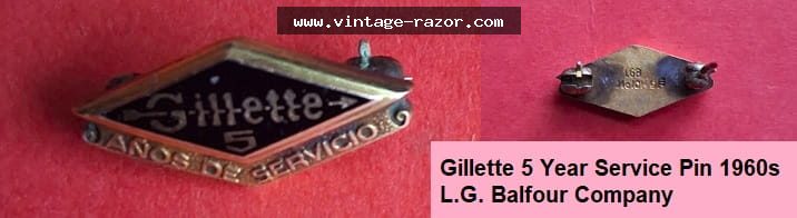 Gillette Service Pin 1960s