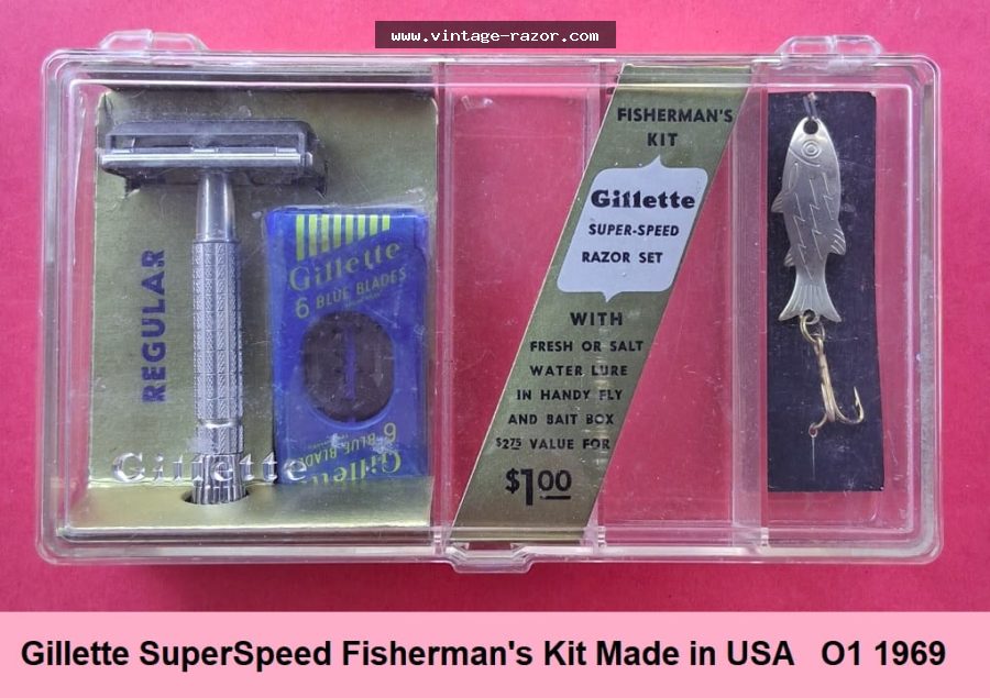 Gillette SuperSpeed Fisherman Kit 1969