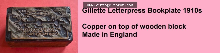 Gillette Letterpress Blade 1910s